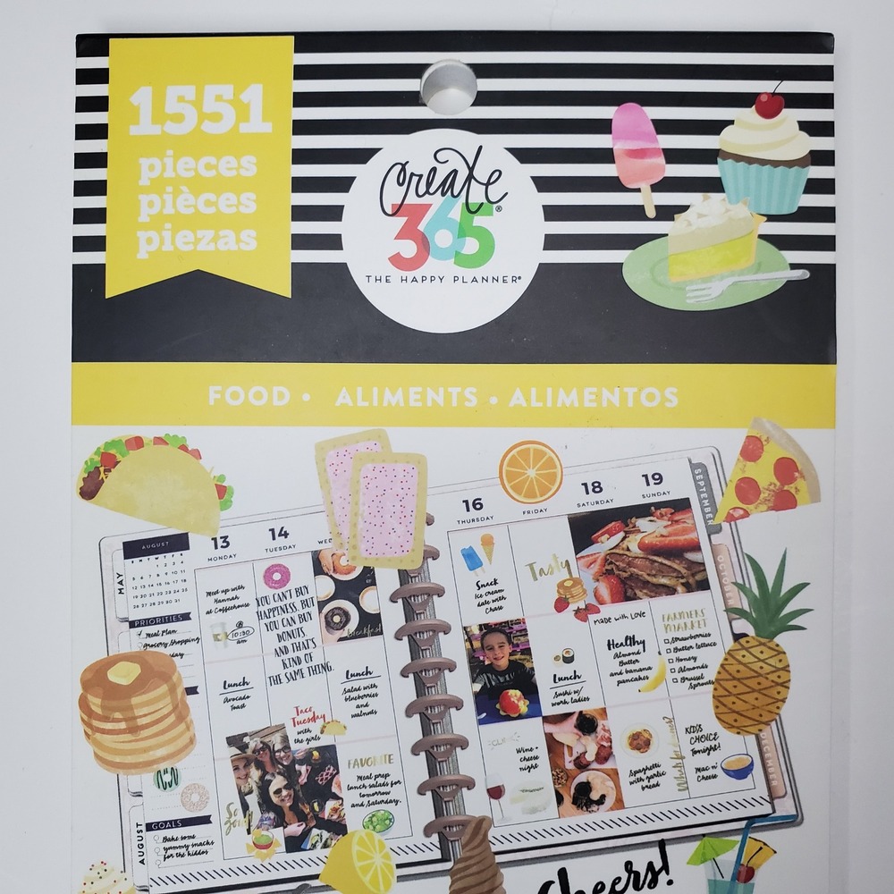 The Happy Planner Create 365 Food Sticker Value Pack Me & My Big Ideas 1551 Pcs